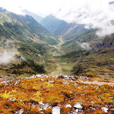 Expedition photo of Biluo Snow Mountains in China, near Sila Pass looking east