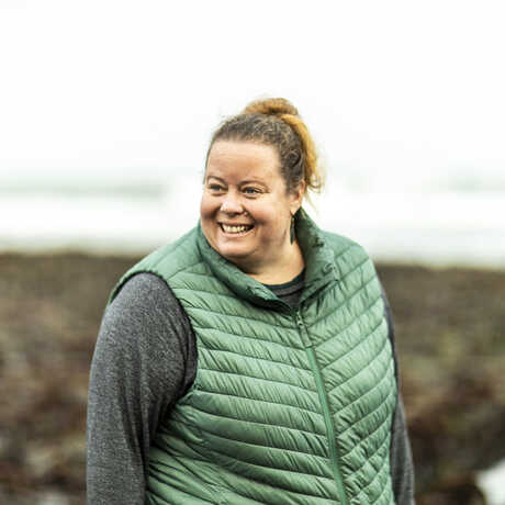 Alison Young in the tidepools near Pescadero, CA