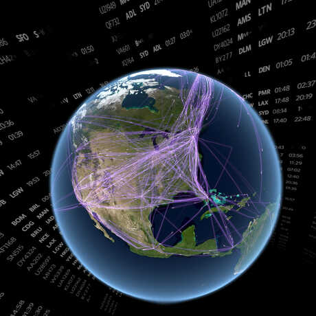 Data-visualized connections between Earth systems as seen from space