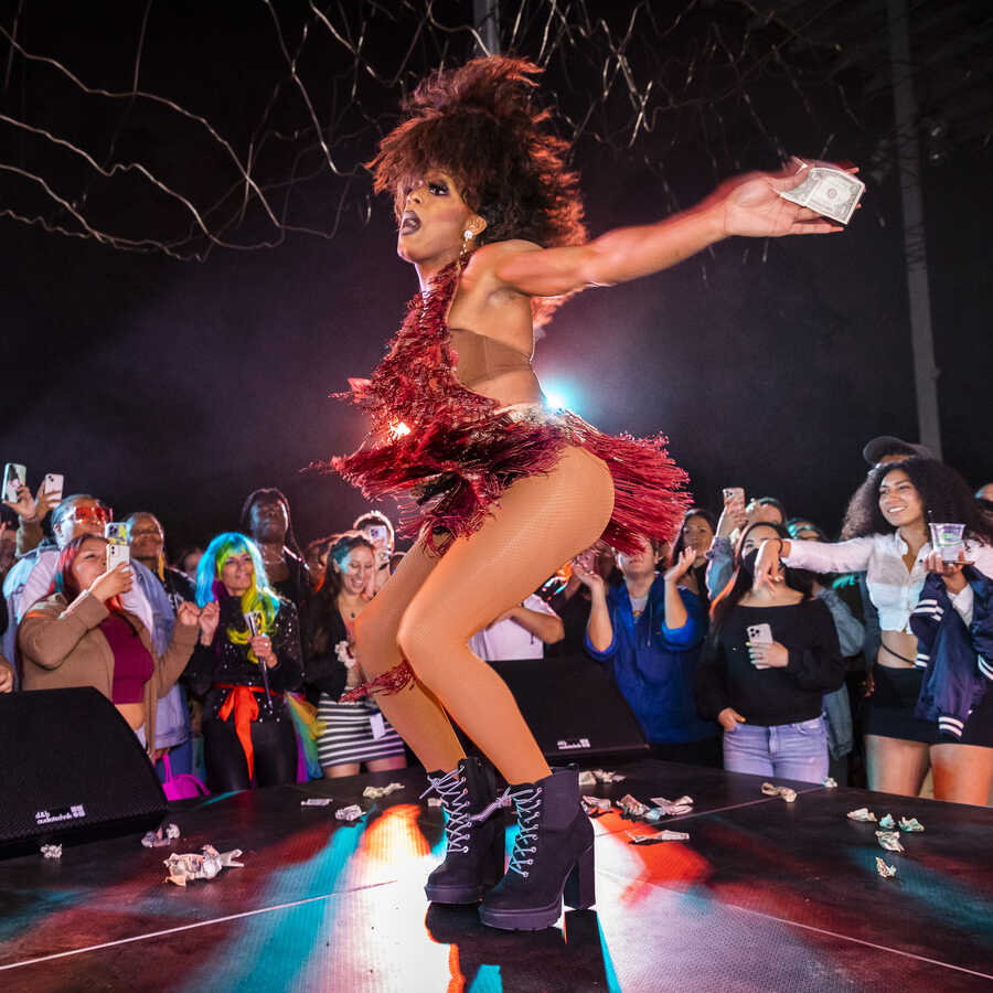 Drag performer on stage at NightLife