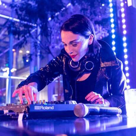 Image of Saint Vincent djing at Party After Dark.