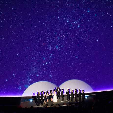 Wedding inside the Planetarium