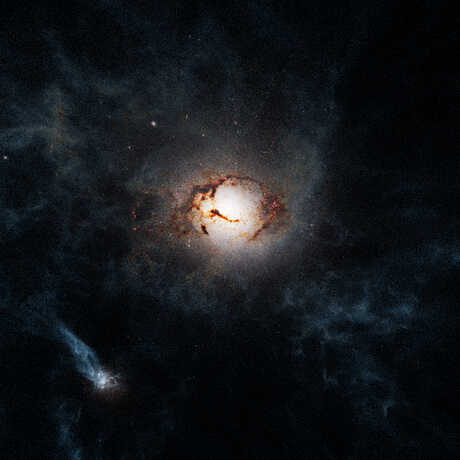 Simulation from new Academy planetarium film Spark: The Universe in Us of a galaxy in space