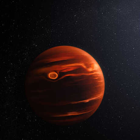 Exoplanet VHS 1256b is 40 light years away, orbiting a binary system in the constellation Corvus the Crow.