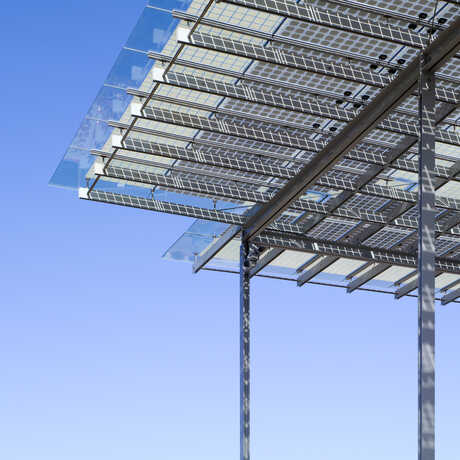 Image showing solar panels on the roof of the Academy building. 
